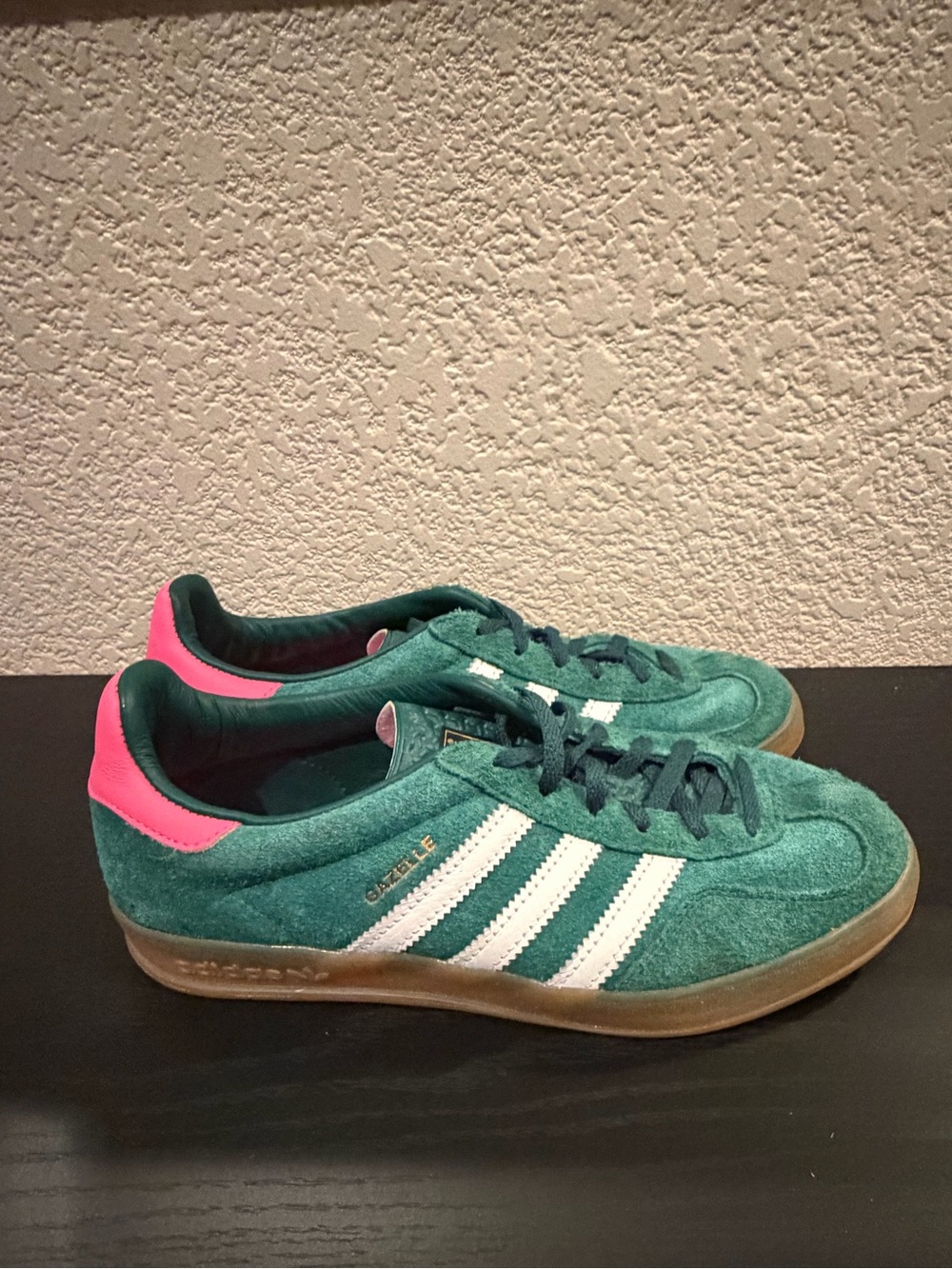 Adidas Collegiate Green Lucid Pink Gazelle Indoor - image 8